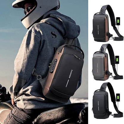 Sling Bag for Men & Women With USB Charging Port