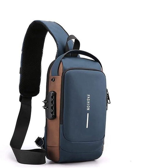 Sling Bag for Men & Women With USB Charging Port